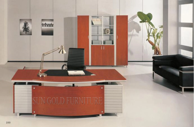 High Tech Modern Director Office Desk Veneer Office Desk (SZ-ODT702)