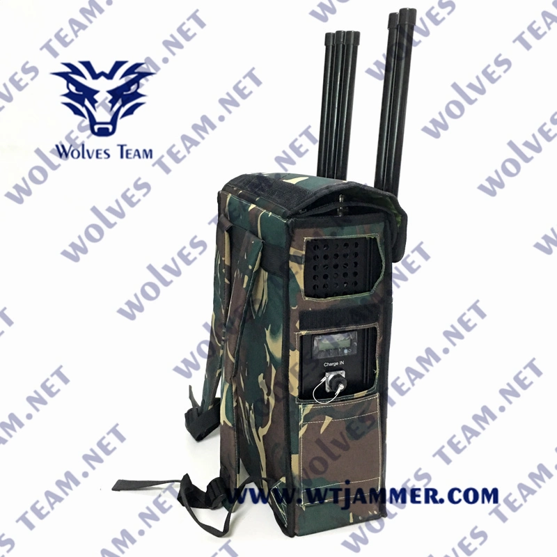 200m Military VIP Protection Security High Power GPS WiFi Cell Phone Signal Backpack Jammer