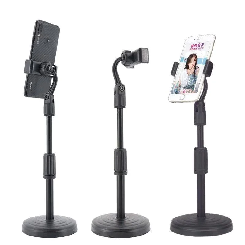 Smartphone Tripod Desktop Mobile Phone Stand Three Pole Adjustable Tablet Computer Bracket