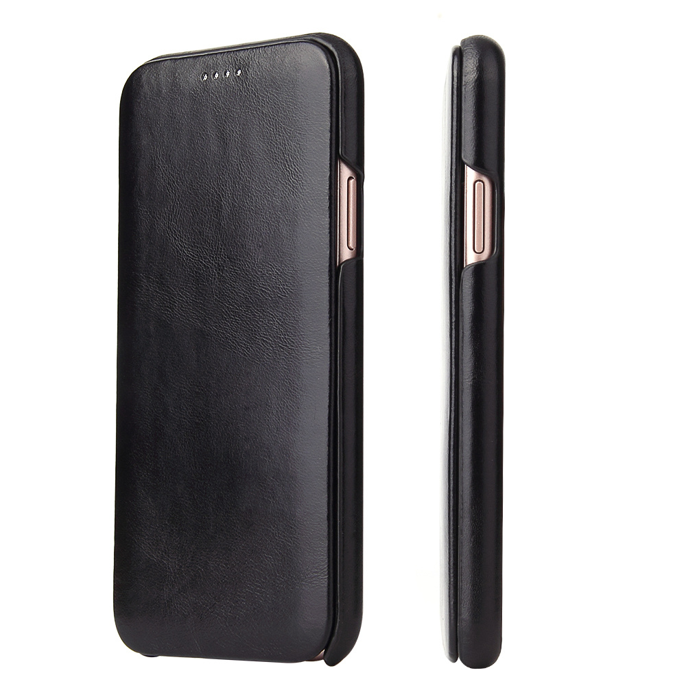Top Quality Genuine Leather Mobile Phone Wallet Case for iPhone 8 Plus Phone Accessories