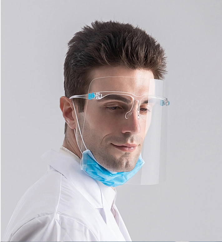 Glasses Frame Transparent Safety High-Quality Plastic Protective Face Shield to Protect Eyes and Face Safely