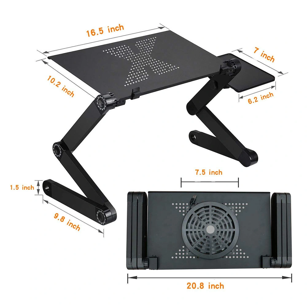 Wholesale Portable Adjustable Folding Aluminum Laptop Desk/Stand/Table for Bed
