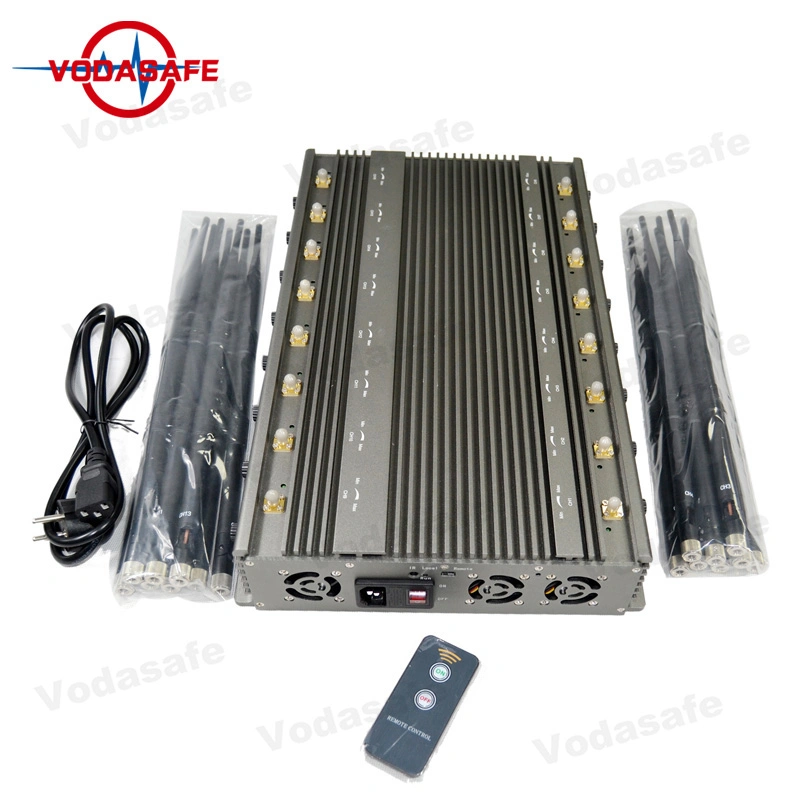 96W School Installation Cell Phone Jammer with 5dBi Antennas for Each Band Cell Phone Blockers