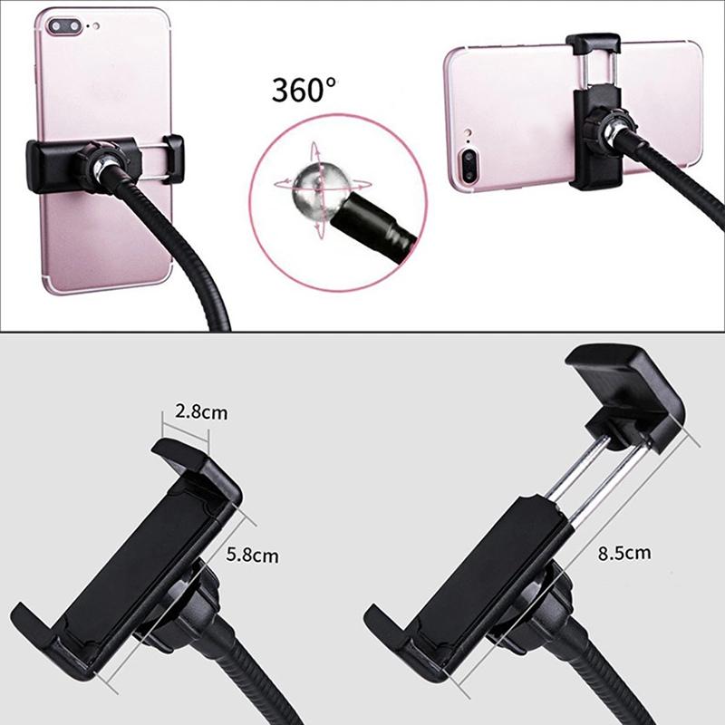 Multifunctional Selfie Stick Clip Flexible Phone Holder with Photography Lights