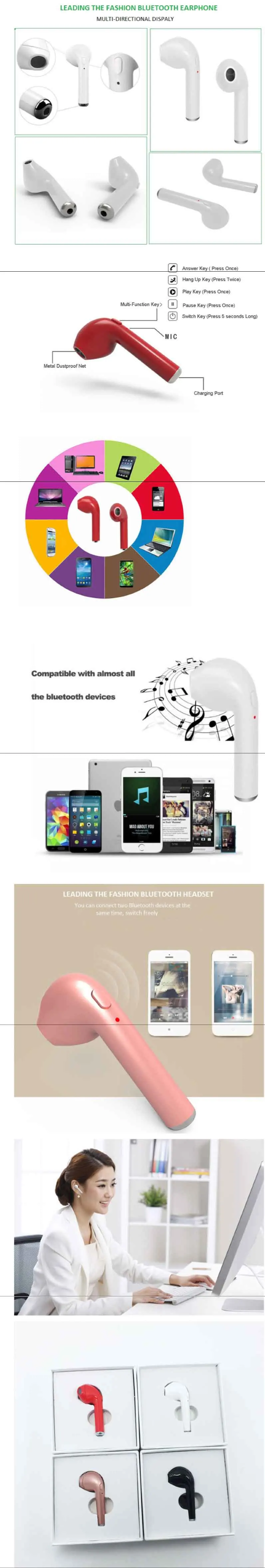 Earbuds Hands Free Phone Wireless Bluetooth Headset Earphones for Apple iPhone