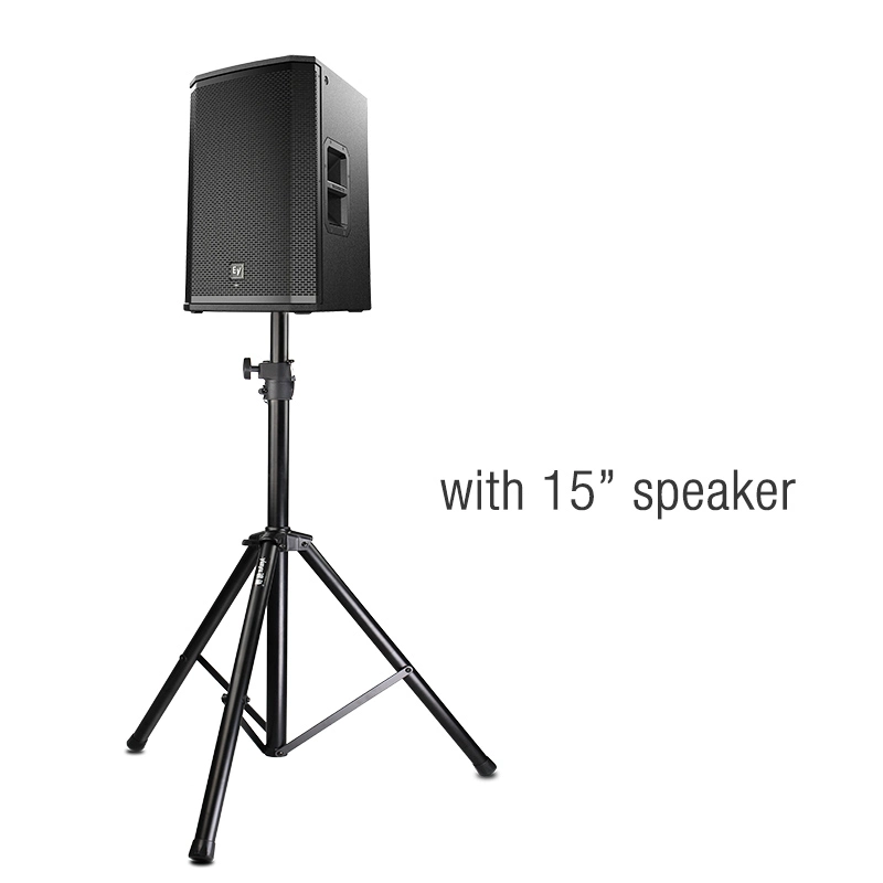 Speaker Stand Kit Black Tripod Floor Adjustable Speaker Stand Professional with Carry Bag 2 Stands