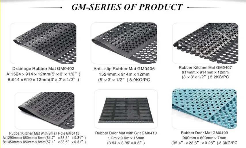 Anti-Slip Kitchen Mats, Anti-Slip Floor Mats, Drainage Rubber Mat