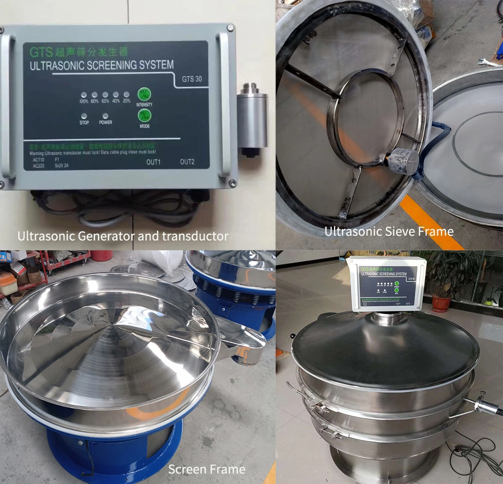 Round Stainless Steel Zinc Oxide Powder Ultrasonic Vibratory Sieve Machine