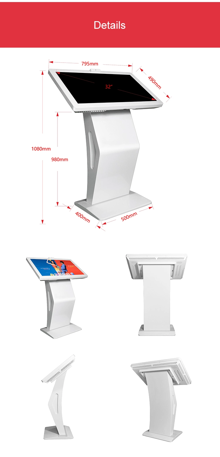 Android/Windows System 32 Inch Enquiry Touch Kiosk