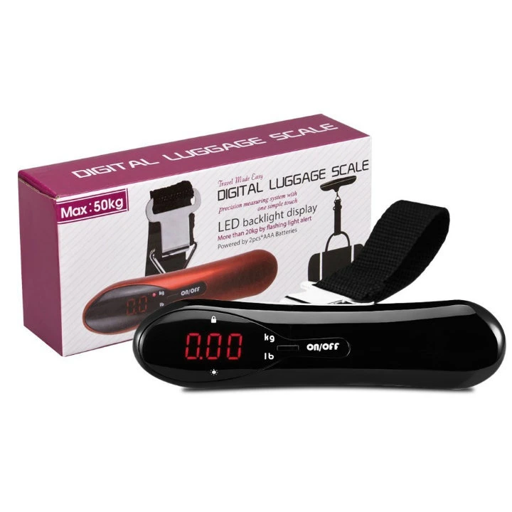 Silver Electronic Digital LCD Display Travel  Luggage  Scale