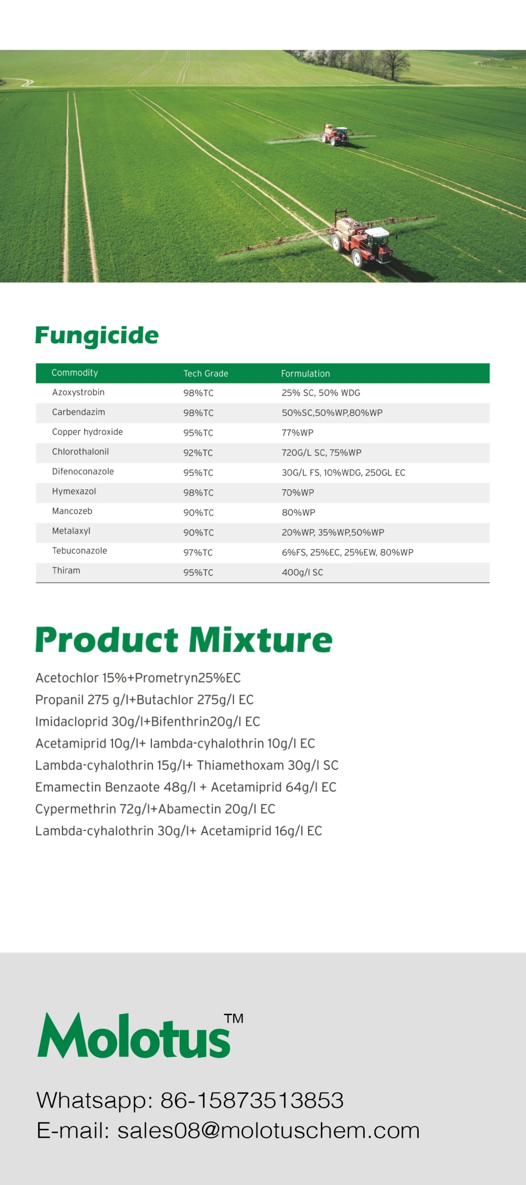 Codim 720 Wp Fungicides Mixture with Cuprous Oxide 600 G/Kg + Dimethomorph 120 G/Kg