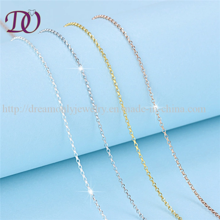 New Simple Design Factory Price 925 Silver Chain Sterling Silver Byzantine Chain