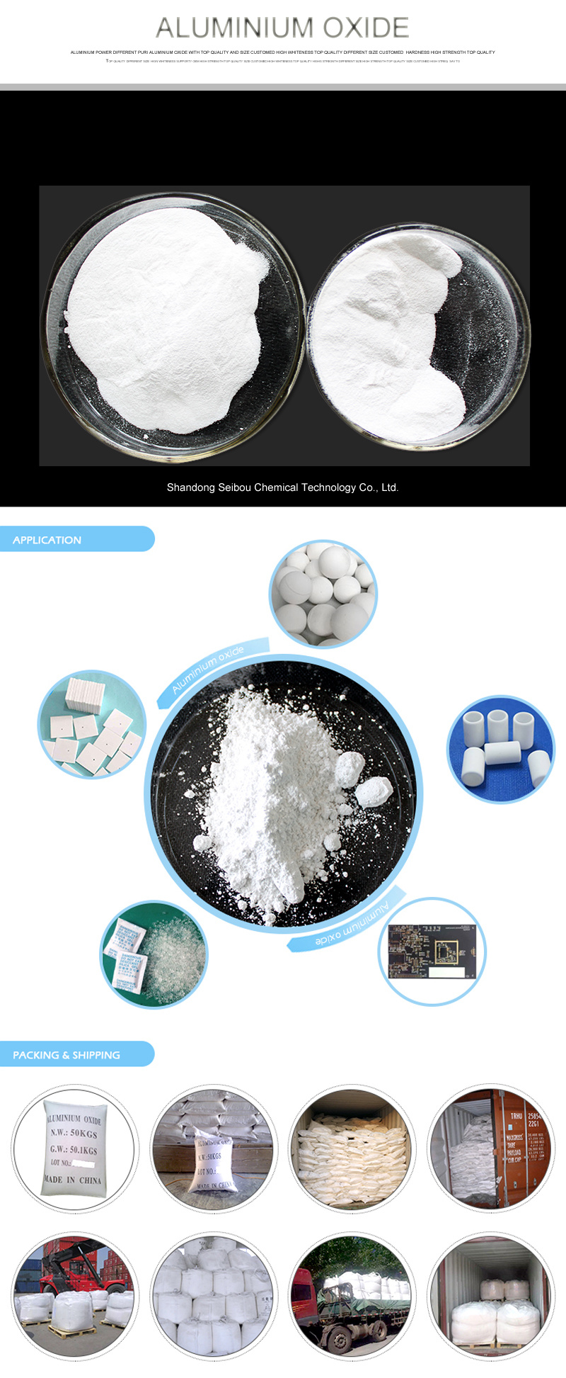 Electronic Ceramics Low Sodium Sintered Alumina Powder Calcined Alumina Powder with Ce and SGS