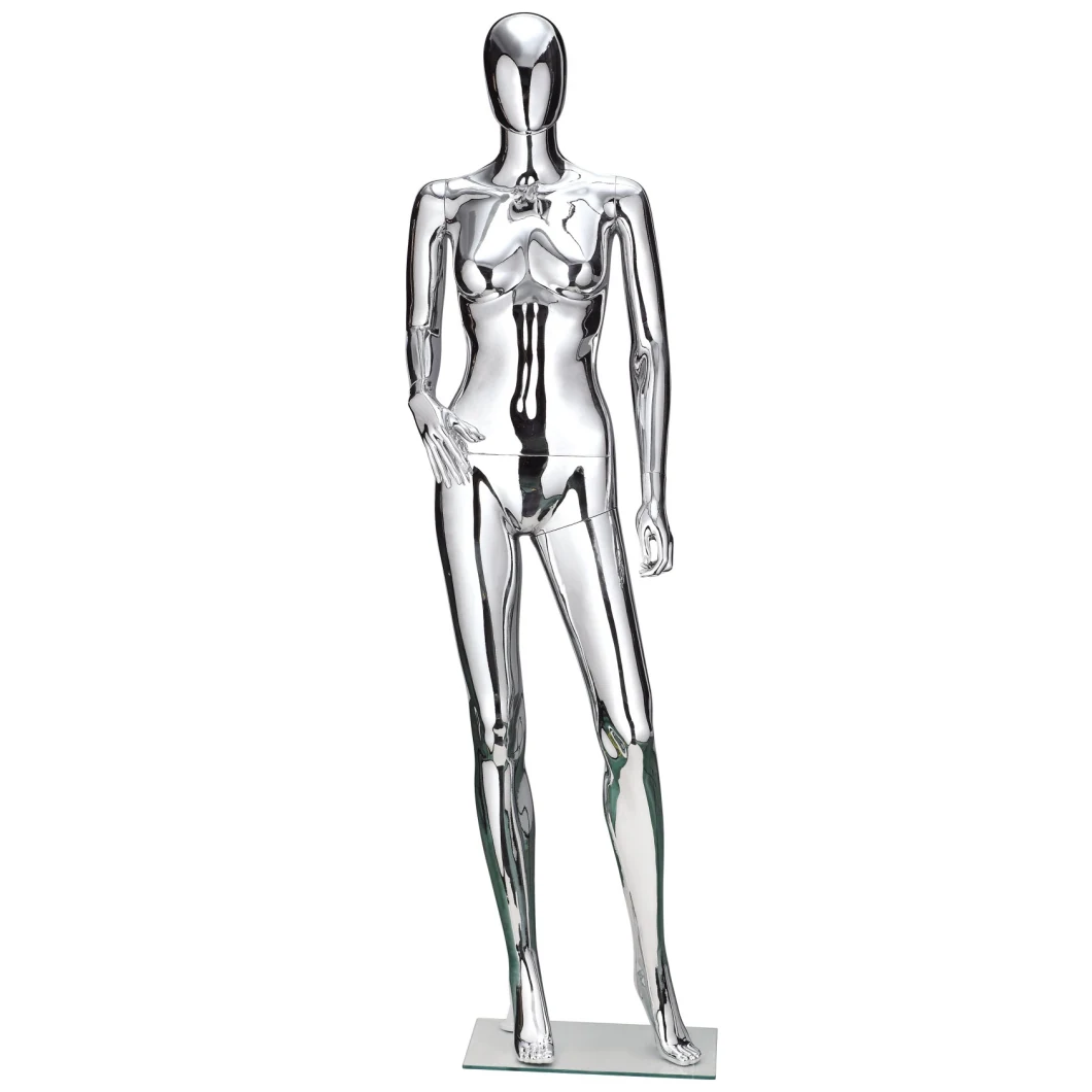 Factory Supplier Silver Chromed Plastic Female Custom Mannequin for Display