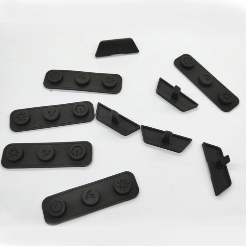 Customized Conductive Single Button Silicone Rubber Keypad with Carbon Pill