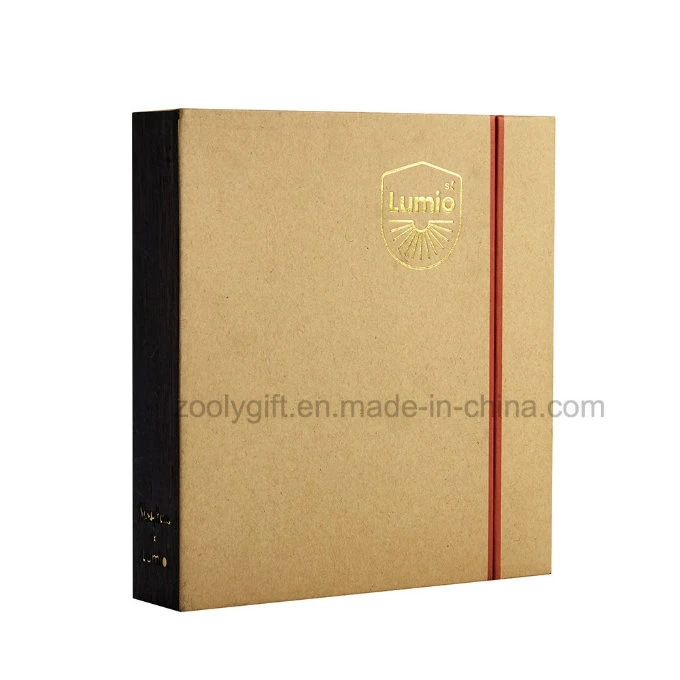 Customize Gold Foil Logo Kraft Paper Box Postcard Packaging Box Gift Greeting Card   Photo Box
