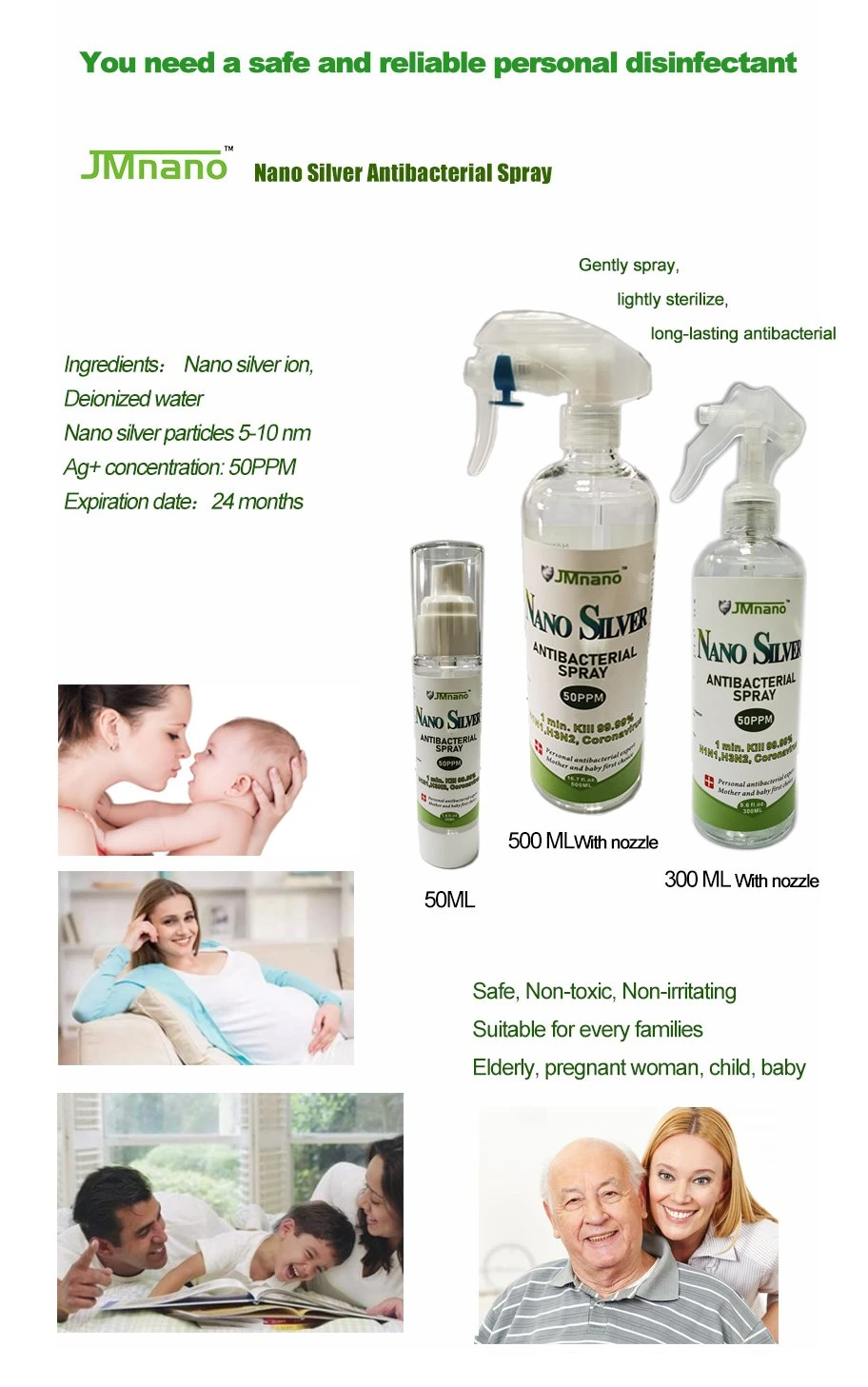 Jmnano Nano Silver Antibacterial Sanitizer Manufacturer