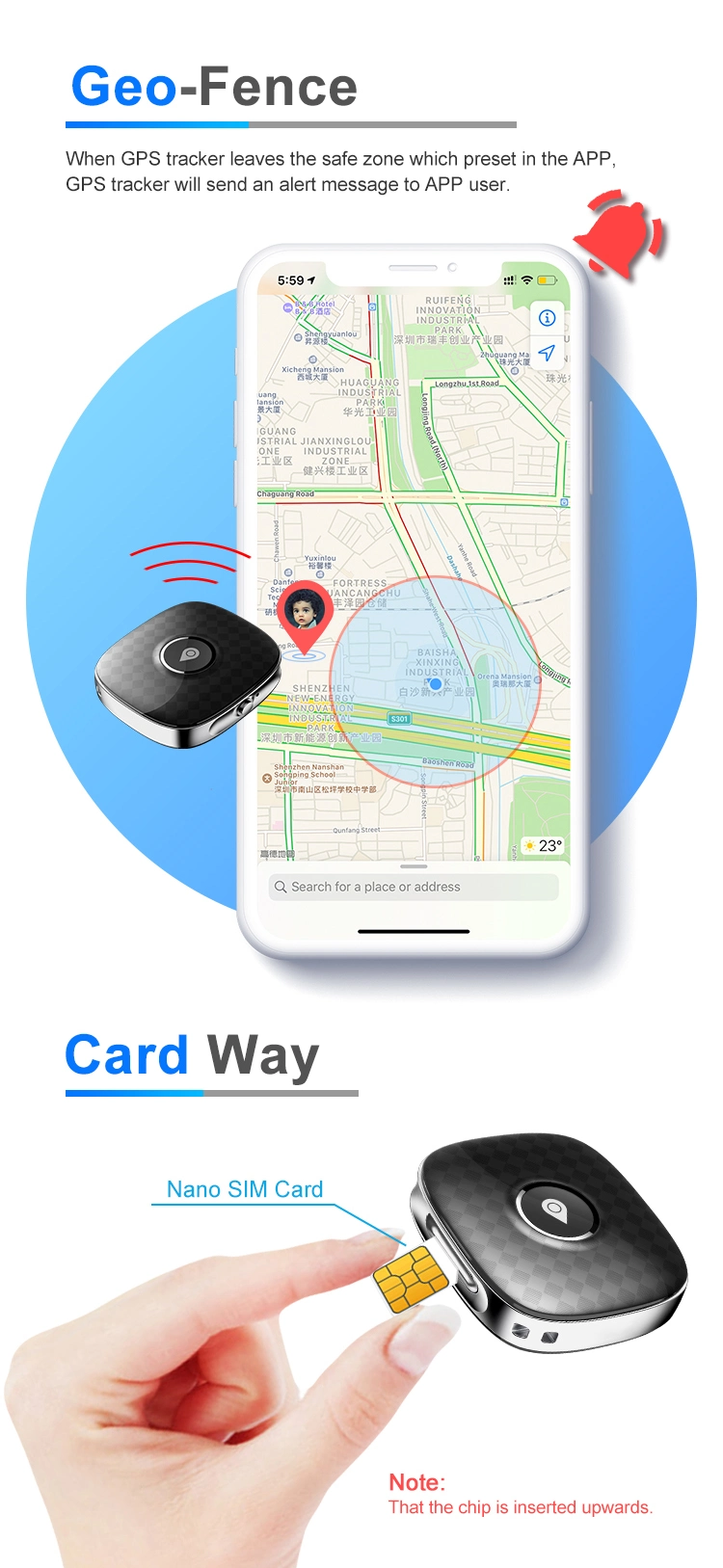 Mini GPS Tracker Animal Time GPS Tracker Kids / Animal / Car GSM / GPRS / GPS Tracking Device