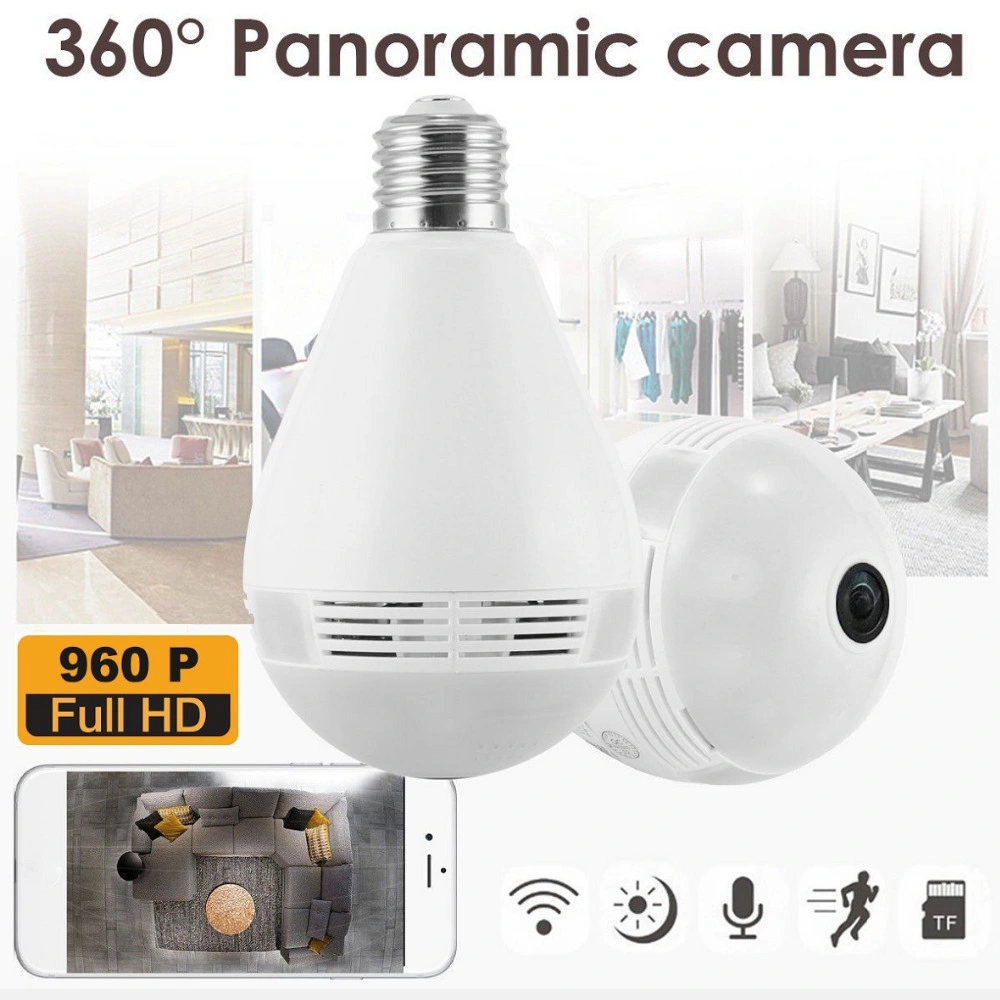 360 Degree Panoramic Wide Angle Mini CCTV Camera 1080P WiFi IP Camera