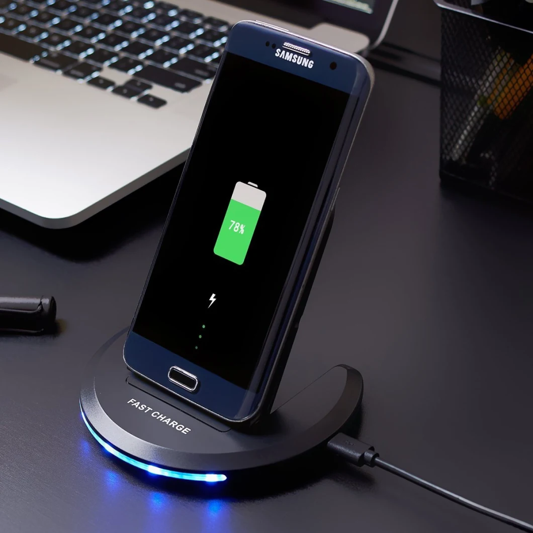 Wireless Charger, Qi Wireless Fast Charging Pad Station Mat 10W for Samsung Phone Wireless Charging Station