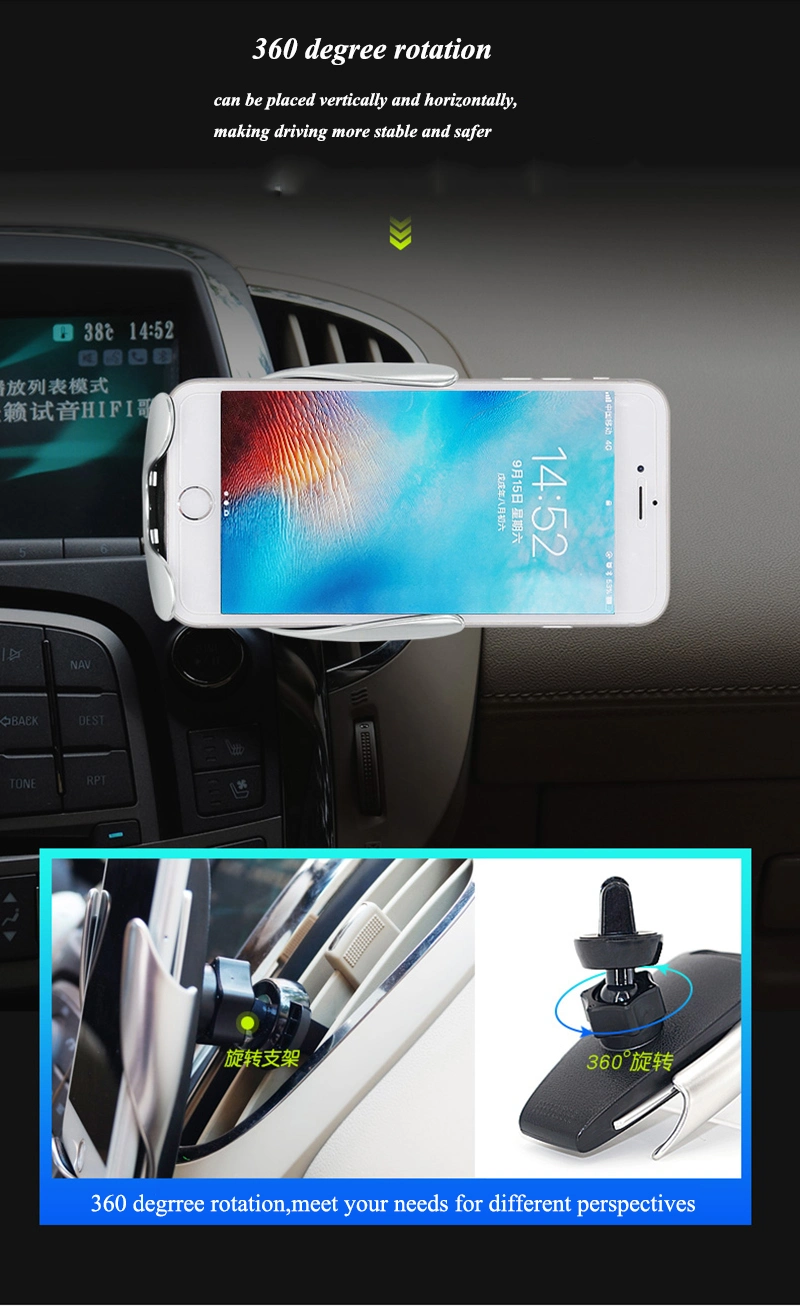 10W Fast Qi Car Holder Wireless Charger for iPhone Samsung Galaxy