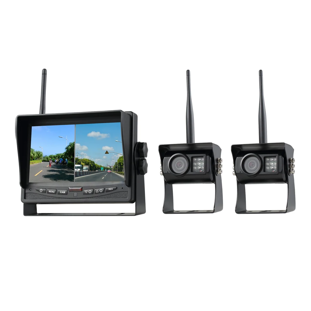 Car Wireless Rear View Camera System with 7inch 2CH Monitor