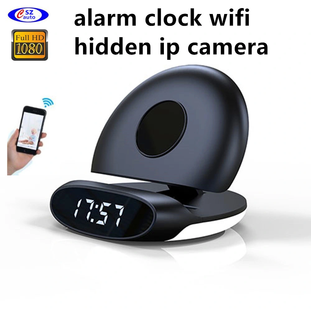 Alarm Clock WiFi Hide Camera and Phone Stand 1080P Security Cameras with Wireless Charging Stand (wc005bc)