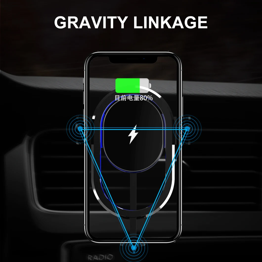 15W Fast Charging Wireless Car Charger Automatic Clamping Phone Holder Air Vent Car Wireless Charger