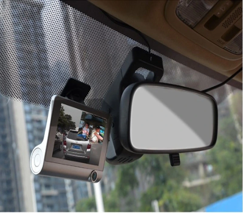 Three Way Car DVR Dash Camera 4 Inch Video Recorder with 170 Wide Angle Night Vision Rear View Camera