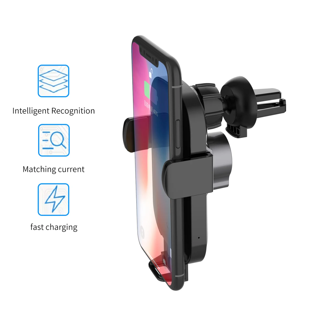 Smart Infrared Automatic Clamping 10W Fast Qi Wireless Car Charger Mount with 12 Month Quality Warranty