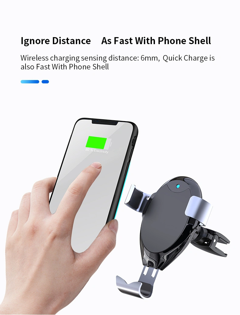 Mobile Phone Wireless Car Charger Mount Phone Holder Car Wireless Fast Charging Holder USB Charger