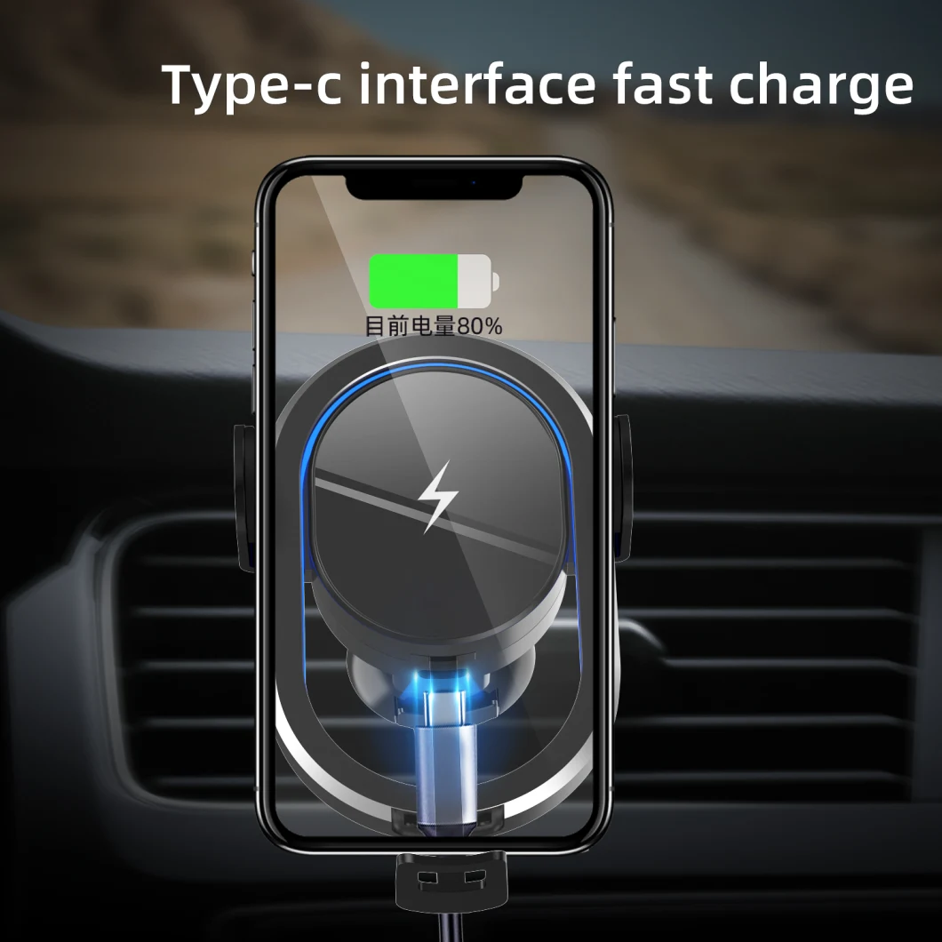 Patent Universal 15W Automatic Clamping Car Holder Wireless Charger Fast Wireless Car Charger for iPhone for Samsung