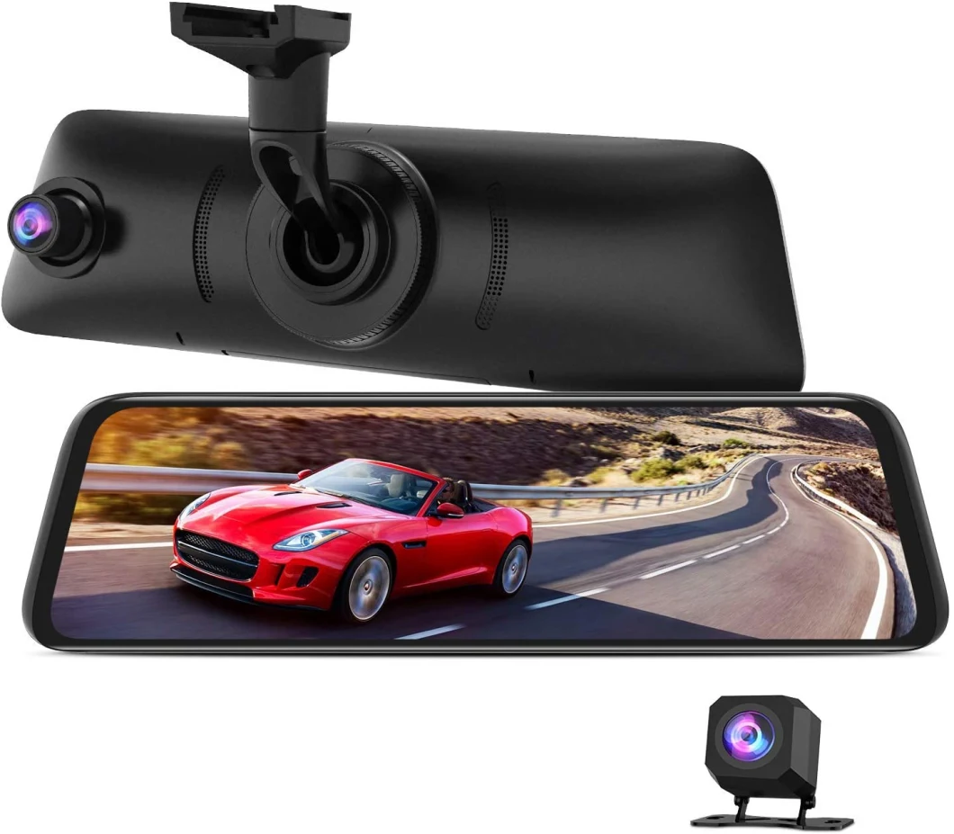 12 Inch Touch Screen Android 8.1 4G WiFi GPS Car DVR Camera Video Recorder Front and Rear Dual Lens WDR Night Vision Dash Cam