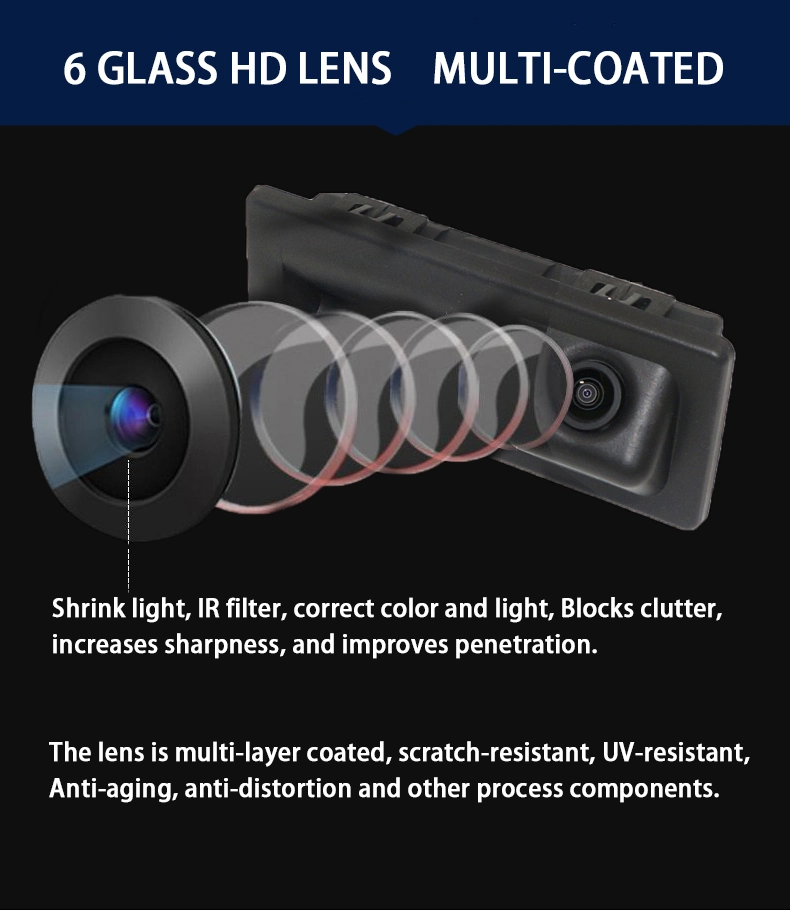 Customized HD Night Vision Trunk Handle Car Backup Camera/ Reversing Camera Suitable for VW Tharu SUV/Passat Gp/ T-Cross, Skoda Kodiaq/ Karoq
