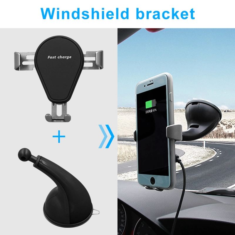 New Mount Air Vent Gravity Phone Holder QC 3.0 Wireless Car Charger