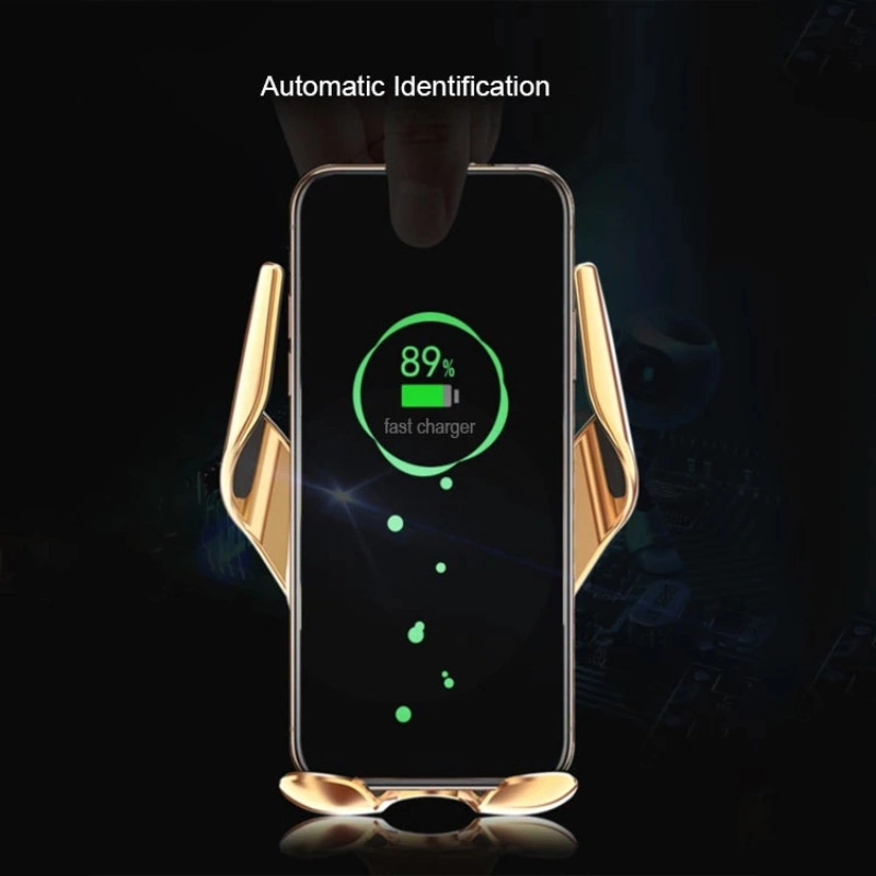 R3 Automatic Clamping 10W Car Wireless Charger for iPhone Huawei Infrared Induction Wireless Charger Car Phone Holder