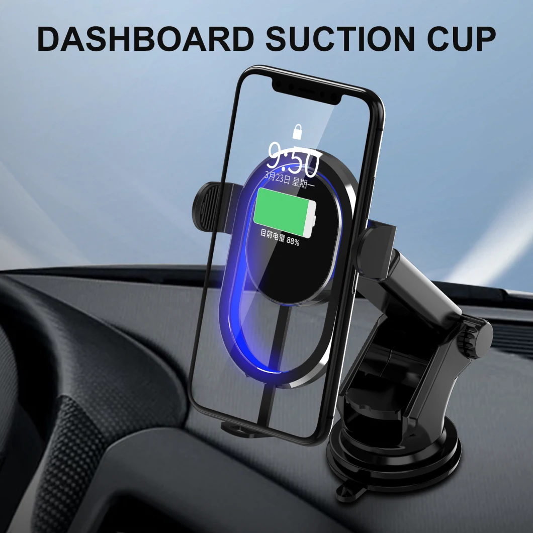 Wireless Phone Charger New Technology 2020 Infrared Automatic Clamping 15W Fast Qi Wireless Car Charger