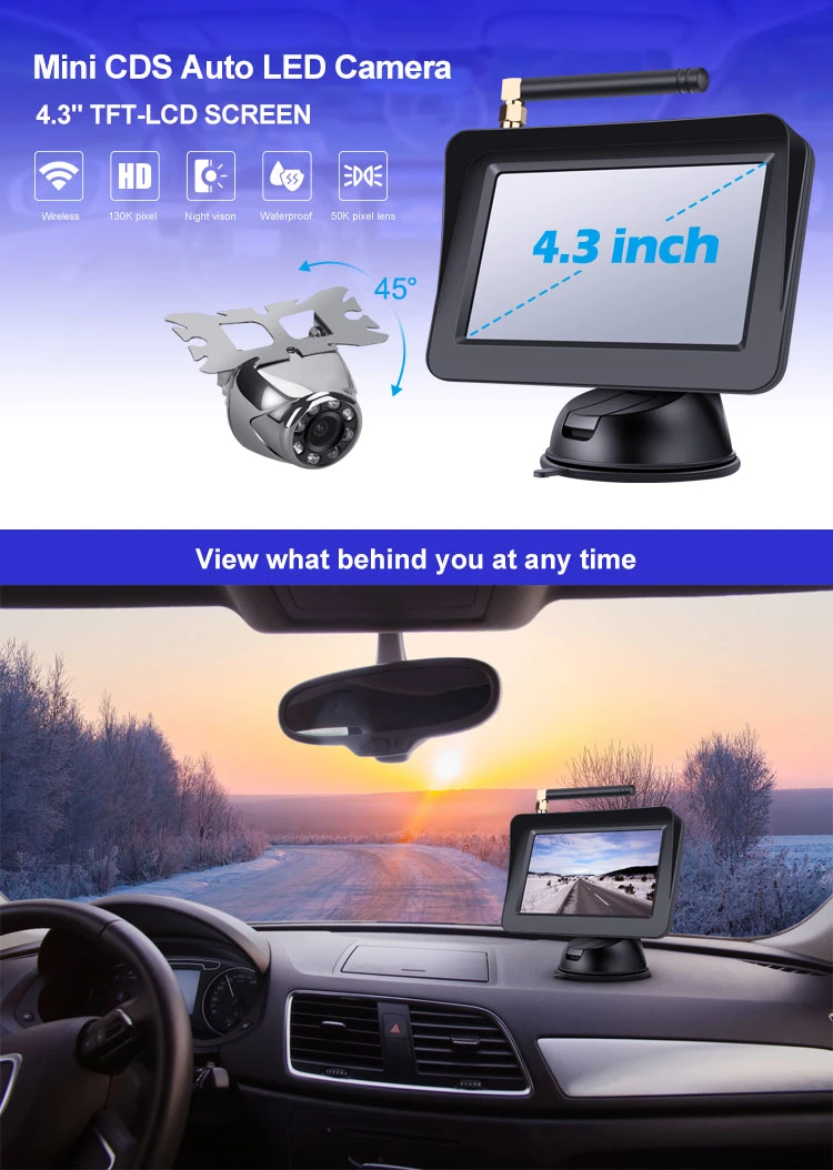 Easy Installation Rear View Camera USA License Plate Car Camera with Night Vision