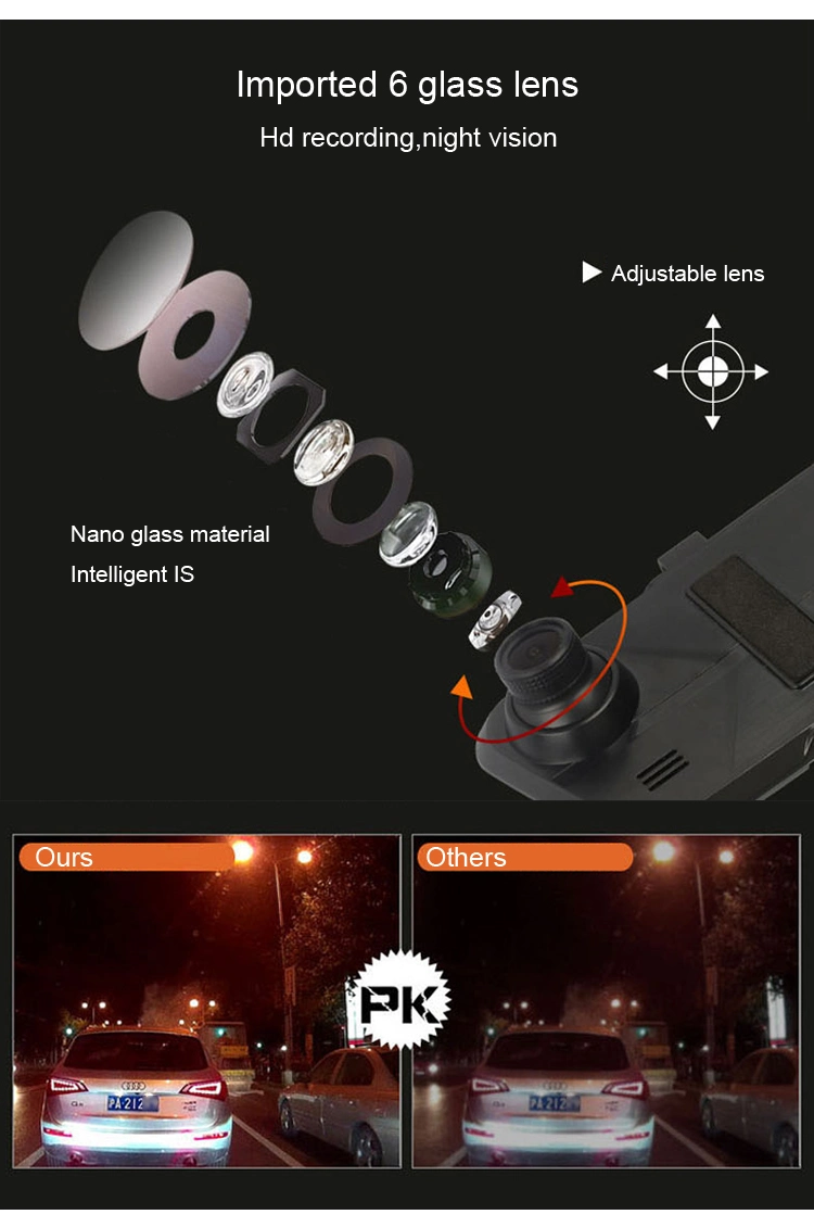 4.5'' IPS Car DVR Camera 1080P Dash Cam Night Vision HD Recorder