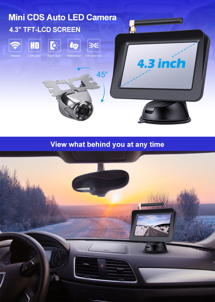 Wireless Backup Car DVR Dash Camera with Easy Installation