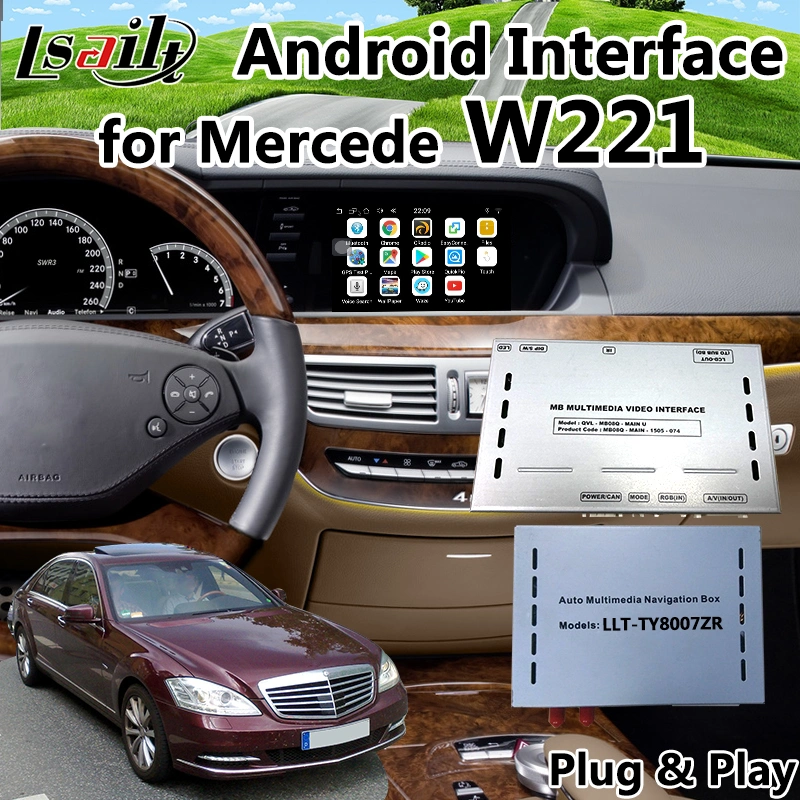 Android 6.0 Korea Interface Car GPS Navigation Box for Mercedes Benz 2008-2009 C E S Class W221 with Mirrorlink, WiFi