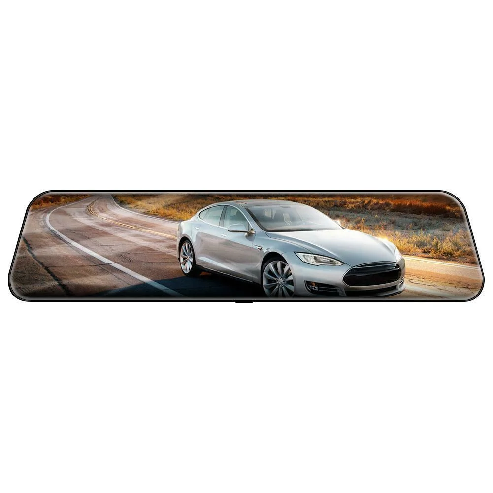 2K 12 Inch Android 8.1 Car DVR GPS Navigation Dual Lens Rearview Mirror Dash Camera