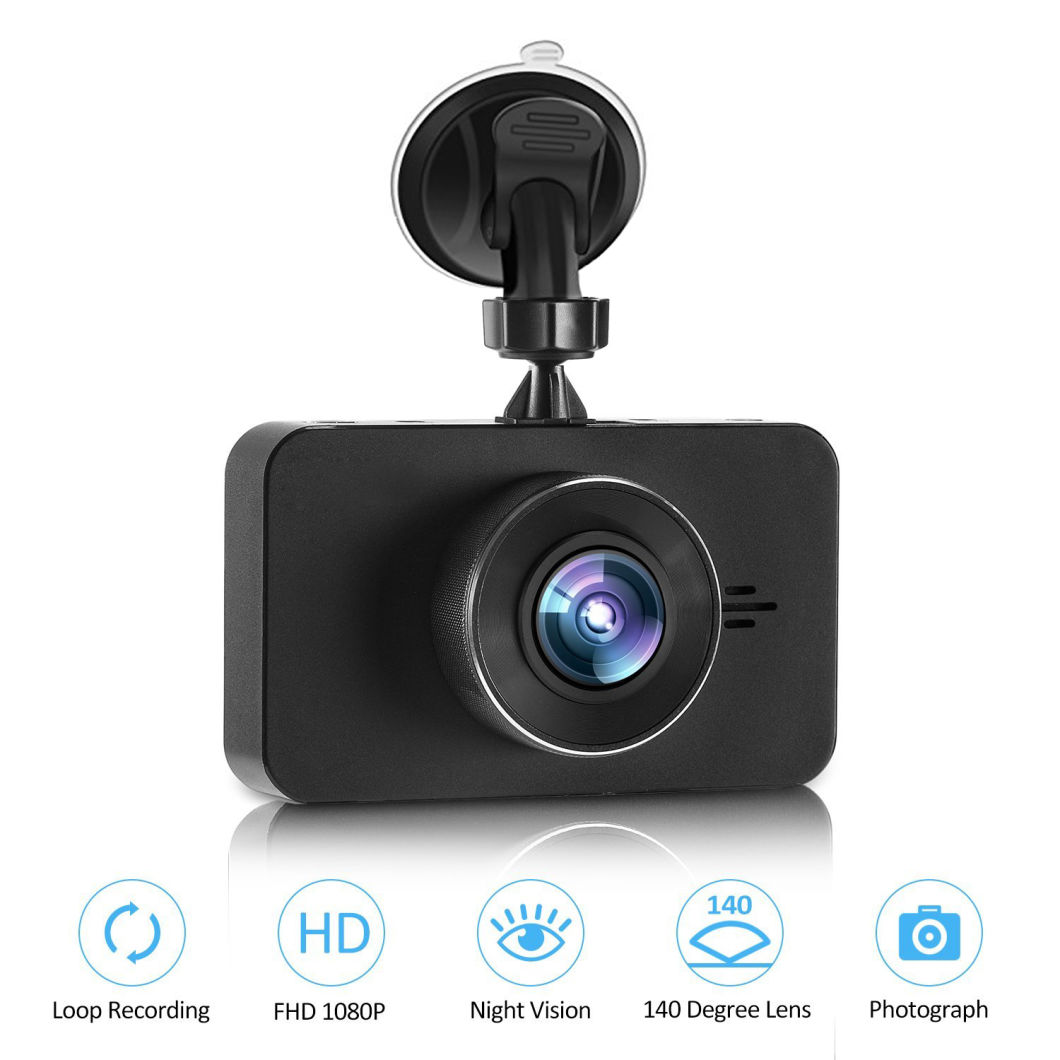New Design HD 1296p 3.0 Inch Car Dash Camera with Full HD Car DVR Video Recorder