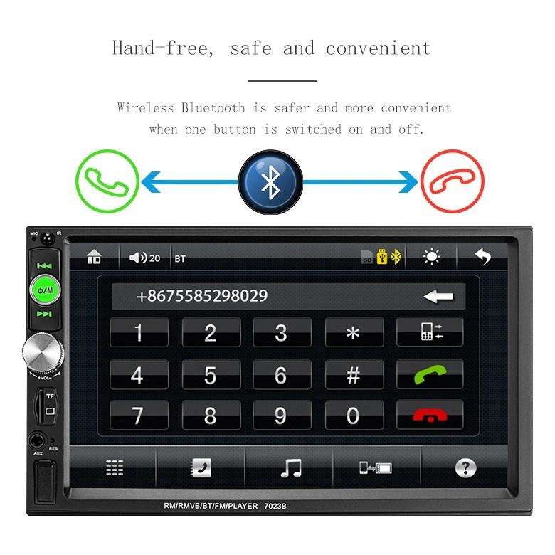 Car DVD Player Music System with Bluetooth and Navigation