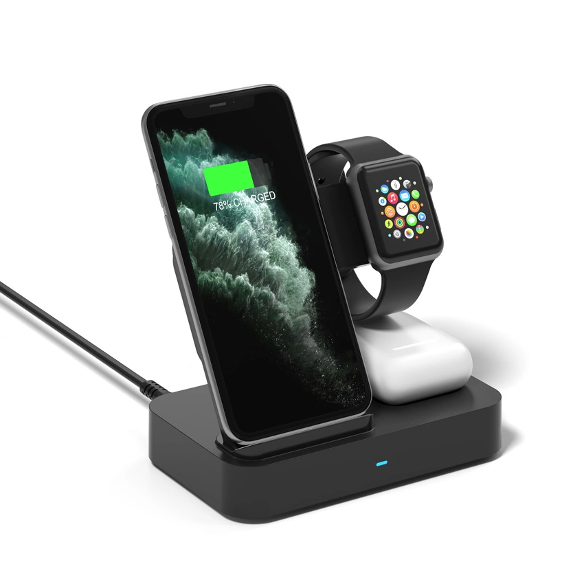 Mobile Phone Silicon Coating Phone Stand Holders with 10W Wireless Charger