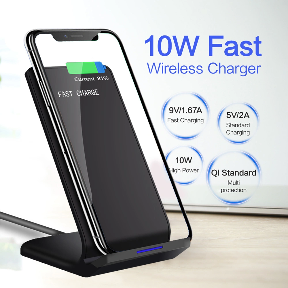 10W Qi Wireless Charger for iPhone Xs Max Xr X 8 Fast Wireless Charging Stand for Samsung S9 S8 Note 9 8 Xiaomi Mix 3 2s