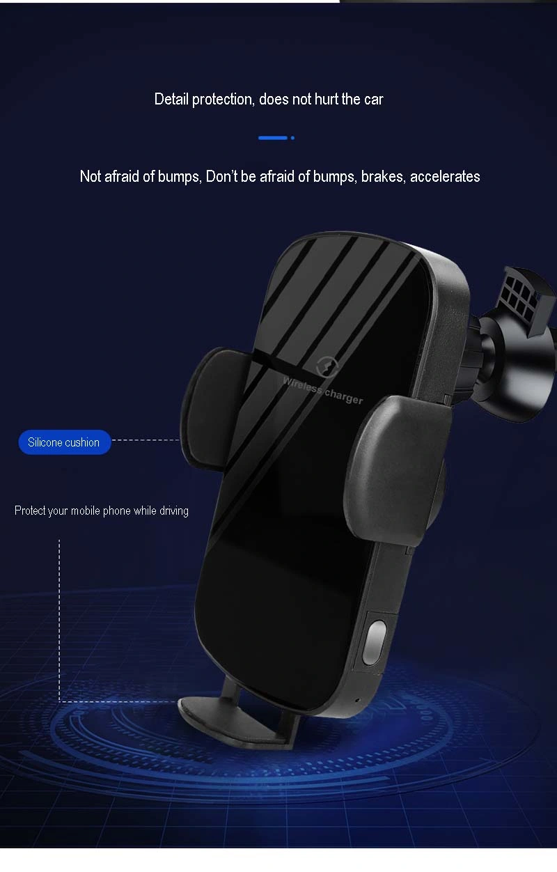 New Arrival 15W Fast Automatic Coil Induction Wireless Car Charger Phone Holder Qi Wireless Charger