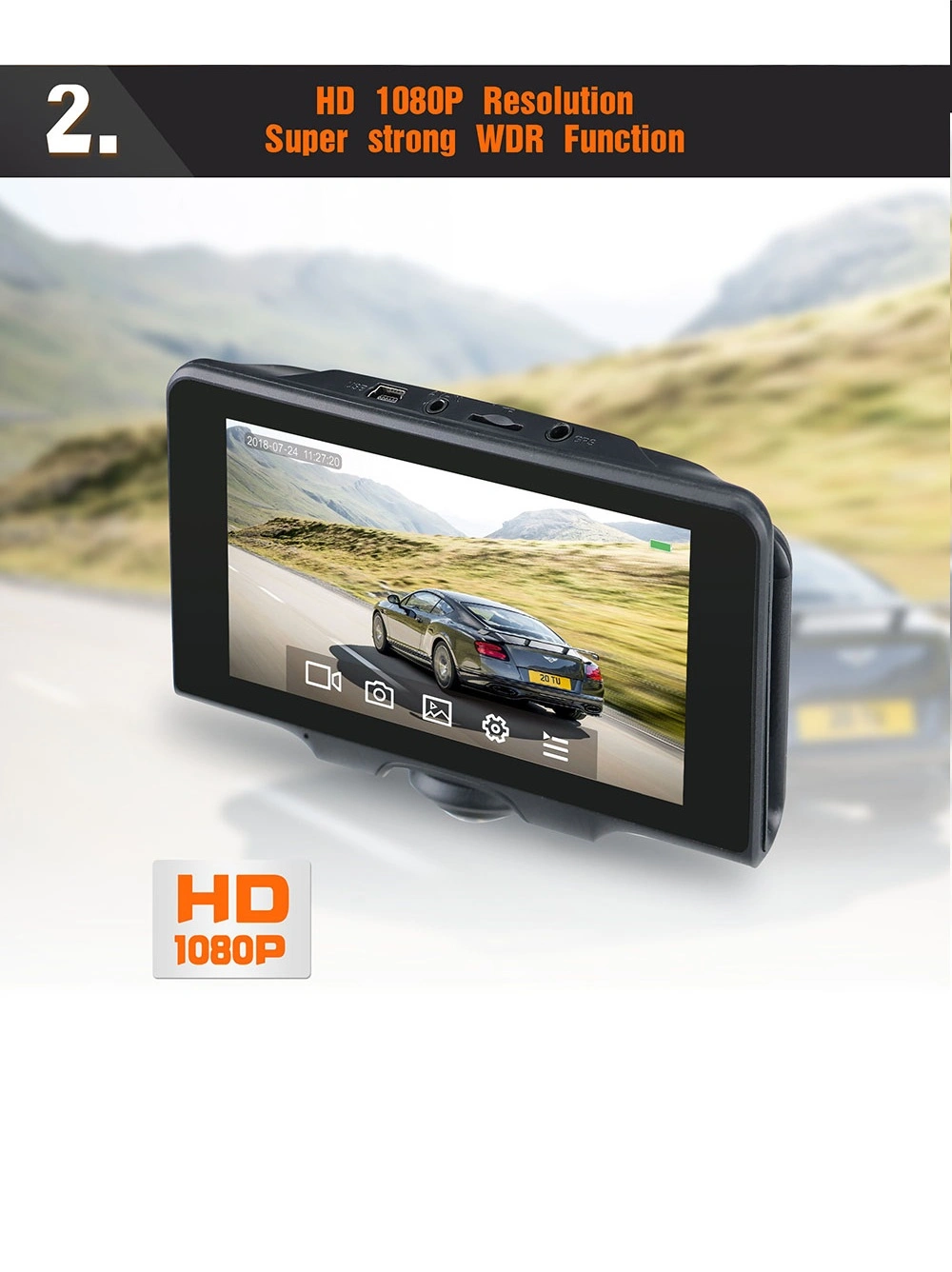 New Arrival 2020 HD1080p Panoramic 360 Car DVR Car Dash Cam Car Video Recorder Camera