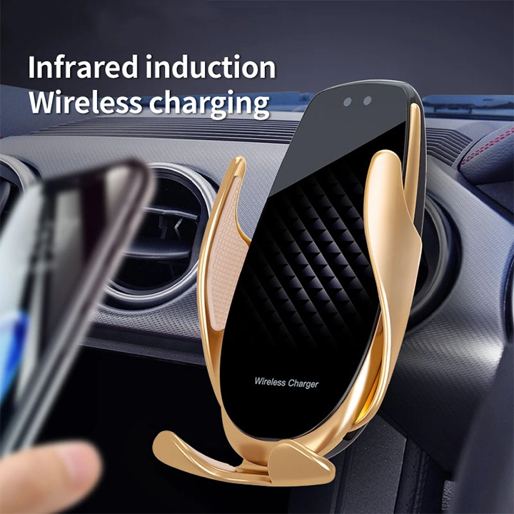 Smart Sensor Mobile Phone 15W Wireless Car Charger for Mobile Phone