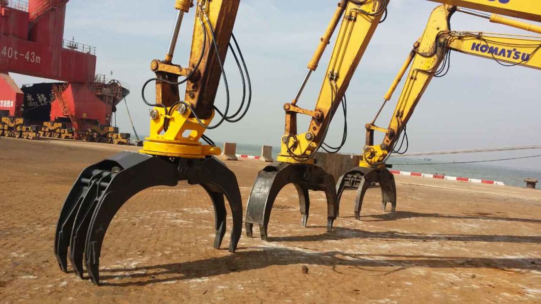 Excavator Attachment 360 Degree Rotating Hydraulic Log Grab